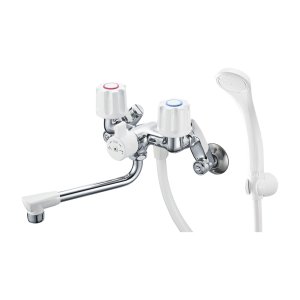 画像1: SK1104D-W-13   ツーバルブシャワー混合栓（一時止水）【SANEI株式会社】 (1)