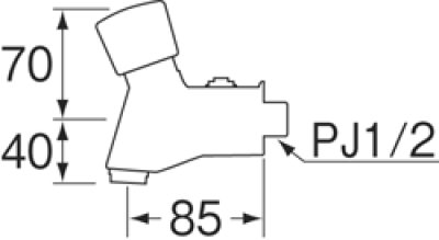 画像3: Y196C-13  【SANEI株式会社】自閉式横水栓 (3)