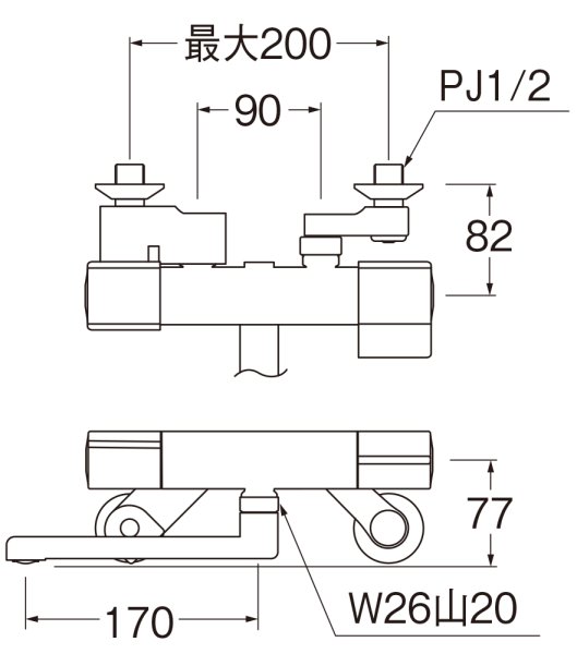 画像2: K18C-13【SANEI株式会社】  サーモ混合栓  (2)