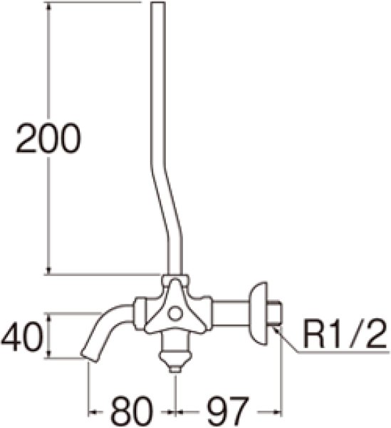 画像2: V222AD-13【SANEI株式会社】  D式アングル分岐止水栓  (2)