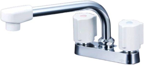 画像1: KM17GN　KVK 2ハンドル混合栓  取付ピッチ102mm 泡沫吐水 キッチン用水栓 (1)