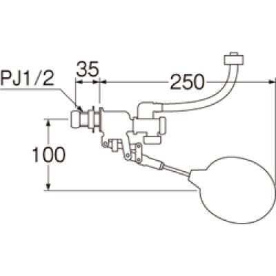 画像2: V46-X-13   手洗ロータンクボールタップ 【SANEI株式会社】 (2)