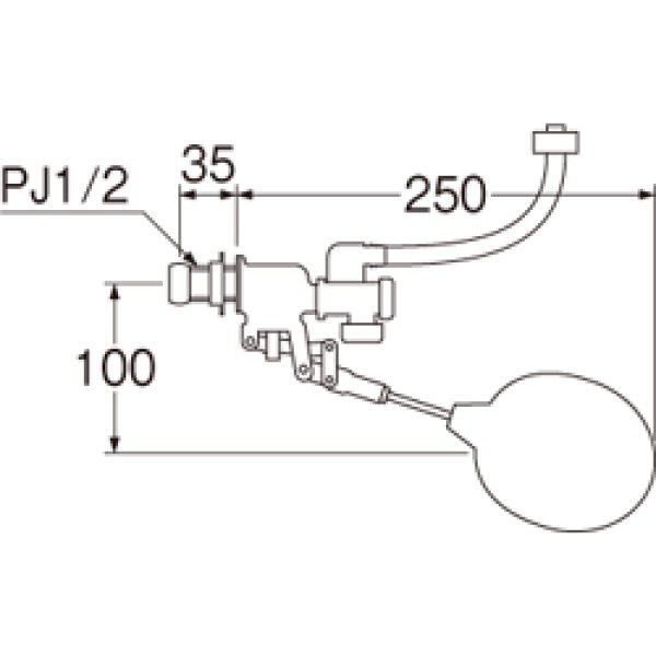 画像2: V46-X-13【SANEI株式会社】手洗ロータンクボールタップ  (2)