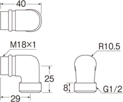 画像4: PT270 【SANEI株式会社】  シャワーエルボ (4)