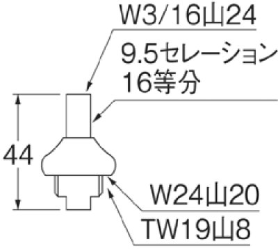 画像3: PU36S-13 スピンドルセット【SANEI株式会社】 (3)