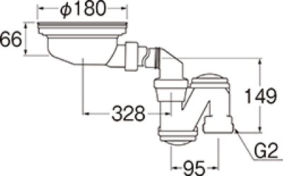 画像3: H6562S   流し台薄型トラップ【SANEI株式会社】 (3)