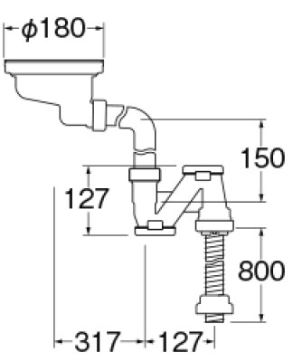 画像2: H65610S   ステンレス排水口トラップ【SANEI株式会社】 (2)