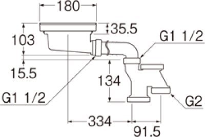 画像2: H6560S  流し台薄型トラップ【SANEI株式会社】 (2)
