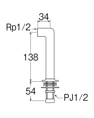 画像2: T261-13  水栓取付脚 LL【SANEI株式会社】 (2)