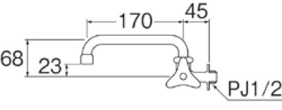 画像2: A20JH-13 【SANEI株式会社】  泡沫横形自在水栓（固定コマ仕様）［共用形］ (2)