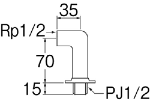 画像2: T26-13【SANEI株式会社】水栓取付脚 (2)