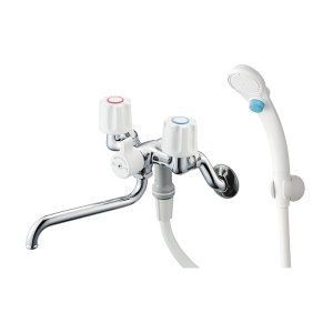 画像1: SK11T2-W-13   ツーバルブシャワー混合栓［共用形］【SANEI株式会社】 (1)