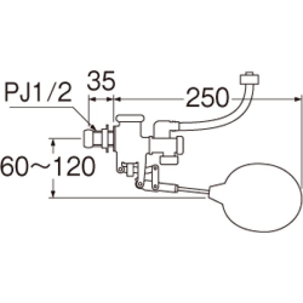 画像2: V46-13X-13【SANEI株式会社】水位調節式ボールタップ  (2)