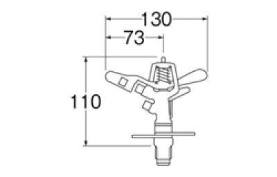 画像2: C55F-13  パートサークルスプリンクラー上部【SANEI株式会社】 (2)