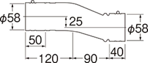画像2: H6421C-50X250【SANEI株式会社】パン排水フレキ  (2)