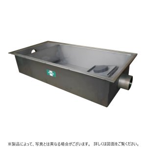 画像1: GSU-15PAU+ SUS蓋　 SUSグリストラップ パイプ流入埋設超浅+SUS蓋【ホーコス】 (1)