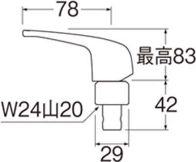 画像3: PR171-C-13 シングルレバー単水栓上部【SANEI株式会社】 (3)