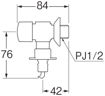 画像2: Y1433TV-13【SANEI株式会社】   洗濯機用送り座水栓 (2)