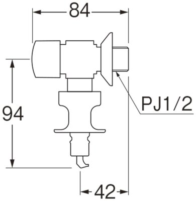 画像2: Y1433TV-W-13【SANEI株式会社】   洗濯機用送り座水栓  (2)