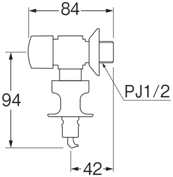 画像2: Y1433TV-W-13【SANEI株式会社】   洗濯機用送り座水栓  (2)