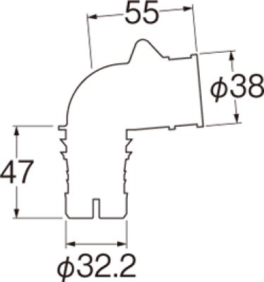 画像3: PH5543F   洗濯機排水トラップエルボ【SANEI株式会社】 (3)