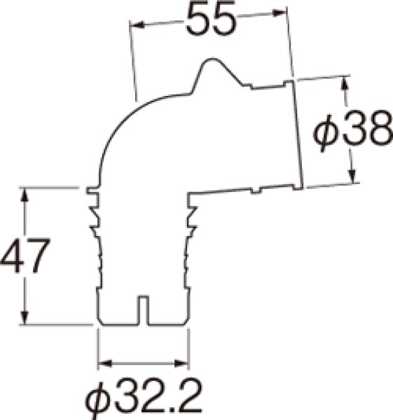 画像3: PH5543F【SANEI株式会社】洗濯機排水トラップエルボ (3)