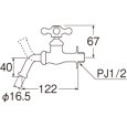 画像2: JY12Y-13  【SANEI株式会社】万能ホーム水栓（固定コマ仕様）［共用形］ (2)