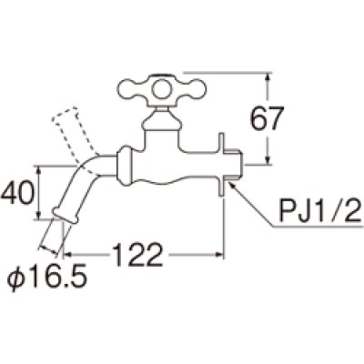 画像2: JY12Y-13  【SANEI株式会社】万能ホーム水栓（固定コマ仕様）［共用形］ (2)