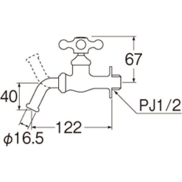 画像2: JY12Y-13  【SANEI株式会社】万能ホーム水栓（固定コマ仕様）［共用形］ (2)