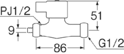 画像3: PV271S-13   浄水器接続用化粧バルブ  【SANEI株式会社】 (3)