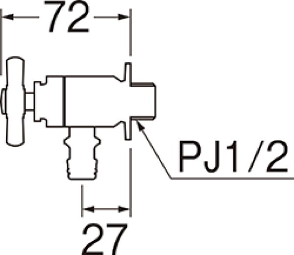画像2: Y1812-13【SANEI株式会社】  ガーデン水栓（一文字ハンドル）（固定コマ仕様） (2)