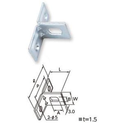 画像2: N-010419   １ツ穴T足　25-30【日栄インテック】 (2)