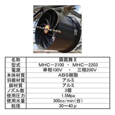 画像2: MHC-2203 霧霧舞II【農業用ファン】 【株式会社フクスイ】 (2)