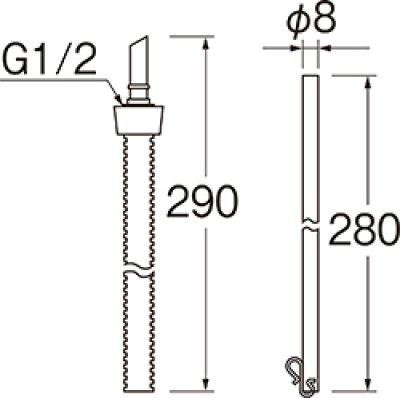 画像2: JV56-86S  ロータンク連結ホース 【SANEI株式会社】 (2)