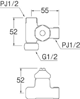 画像2: B260D-R-13  D式分岐バルブ 【SANEI株式会社】 (2)