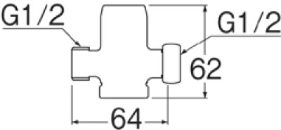 画像2: V7110-1-13   ミニ減圧弁(止水栓用)【SANEI株式会社】 (2)