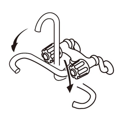 画像3: K1310-W【SANEI株式会社】  ツーバルブ混合栓 (3)