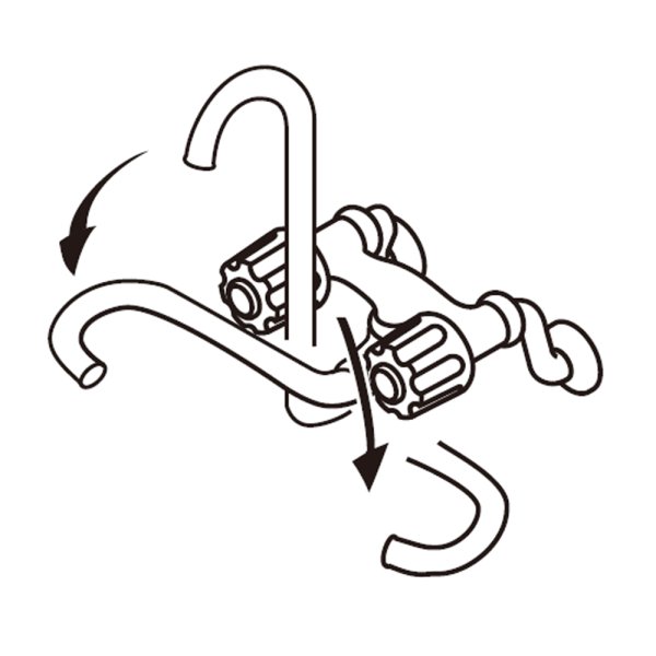 画像3: K1310-W【SANEI株式会社】  ツーバルブ混合栓 (3)