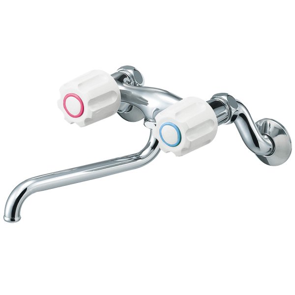 画像1: K131-W【SANEI株式会社】  ツーバルブ混合栓 (1)