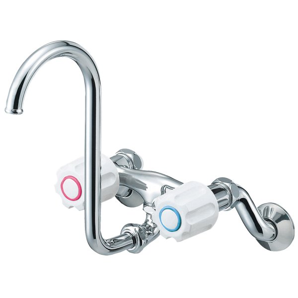 画像1: K1310-W【SANEI株式会社】  ツーバルブ混合栓 (1)