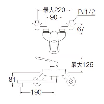 画像3: K1712E2-13【SANEI株式会社】   シングル混合栓 (3)