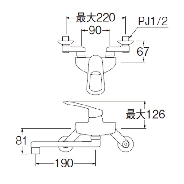 画像3: K1712E2-13【SANEI株式会社】   シングル混合栓 (3)