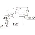 画像2: JY12E-13  【SANEI株式会社】 万能ホーム水栓（節水固定コマ仕様）［共用形］ (2)