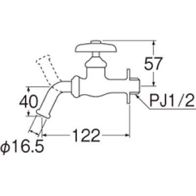 画像2: JY12E-13  【SANEI株式会社】 万能ホーム水栓（節水固定コマ仕様）［共用形］ (2)