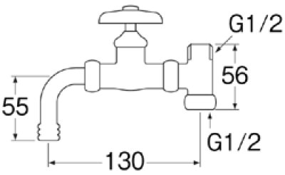 画像2: JB22A-13   アングル分岐バルブ 【SANEI株式会社】 (2)