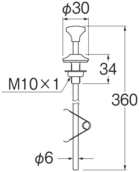 画像2: H700-40S【SANEI株式会社】ポップアップ棒 (2)