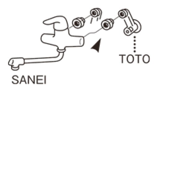 画像4: PT243S【SANEI株式会社】　偏心管アダプター (4)