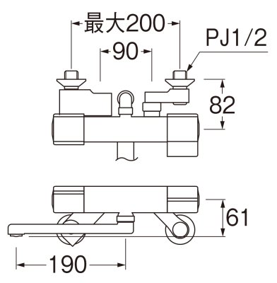 画像2: SK18CS76-13【SANEI株式会社】   サーモ混合栓（浄水ファインバブル付） (2)