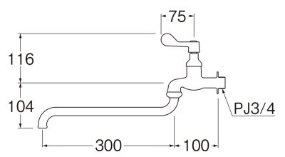 画像2: A1310-L3-20【SANEI株式会社】厨房用自在水栓［共用形］ (2)