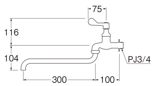 画像2: A1310-L3-20【SANEI株式会社】厨房用自在水栓［共用形］ (2)
